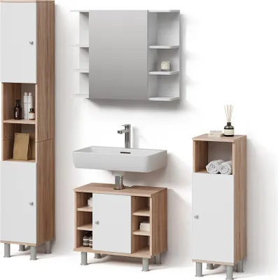Produktbild von Badmöbel-Set Livinity Fucino Sonoma 4 Teile, Model 52486