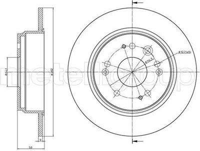 Produktbild von 2x METELLI Bremsscheibe 23-1117C für HONDA CR-V II (RD_) 49 0mm 282 0mm