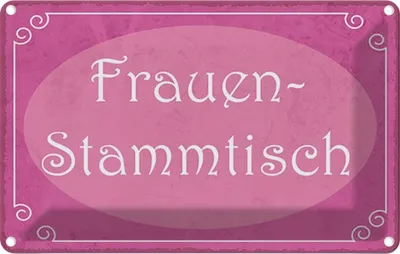 Produktbild von vianmo Blechschild 20x30 cm Frauen Stammtisch Männer