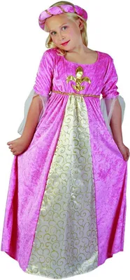 Immagine prodotto di Costume da principessa medievale per bambini rosa-bianco-oro - 122/134 (7-9 anni)