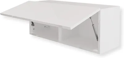 Zdjęcie produktu dla Nowoczesna Wisząca Szafka Kuchenna Wysoki Połysk Biała 90x35x32 cm Przestronna Szafka Ścienna do Kuchni z 1 Drzwiami Funkcja Push to Open