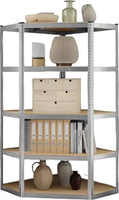 Immagine prodotto di Scaffale a 5 ripiani – Scaffale metallico per carichi pesanti – Capacità: 875 kg – Dimensioni: 70 x 70 x 180 cm