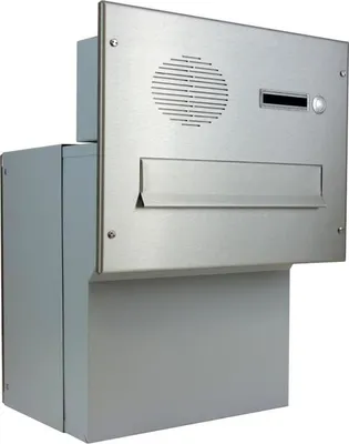 Produktbild von F-042 XXL Edelstahl Durchwurfbriefkasten mit Sprechsieb