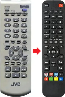 Produktbild von Fernbedienung passend für JVC RM-SXV058A | RM-SXV059U | RMSXV057A