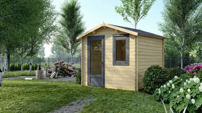 Immagine prodotto di Casetta da giardino in legno - 7.5m2 - 3x2.5m - 28mm - colore: naturale