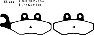 Productafbeelding van KLOCKI HAMULCOWE MOTO PIAGGIO BEVERLY 400 IE (07)(Remblokken motor PIAGGIO BEVERLY 400 IE (07))