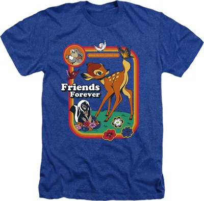 Obrázek produktu pro Bambi - Dámské tričko "Friends Forever" TV2324 (XXL) (Královsky modrá skvrnitá)