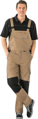 Produktbild von Planam Latzhose Canvas 320 Gr. 58 khaki/schwarz