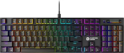 Produktbild von Canyon Cometstrike GK-55, Volle Größe (100%), Kabelgebunden, USB, Mechanischer Switch, QWERTY, Schwarz