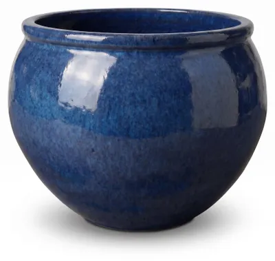 Zdjęcie produktu dla Doniczka ceramiczna Provencelia LUTECE Ciemnoniebieska, Ø53 cm x H43 cm, mrozoodporna