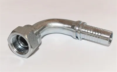 Produktbild von 2 x Hydraulik Schlauch-Armatur Hydraulikarmatur DKR 90° DN16 5/8" BSP Stahl