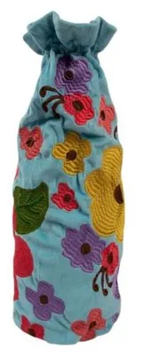 Imagen del producto de Funda para botellas de vino Mars & More, color azul claro, dimensiones 37 x 12 cm