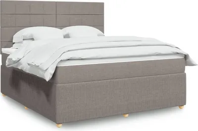 Produktbild von Hochwertig Boxspringbett mit Matratze Taupe 180x200 cm Stoff 3292139