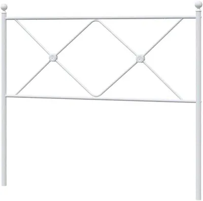 Obrázek produktu pro Rám postele – kovový – 100 cm – bílý – klasický – moderní