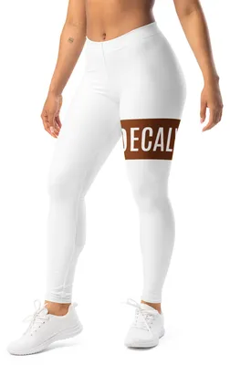 Produktbild von DECALVIBES Damen Leggings Basic Urban Side Bronze - Weiß , L