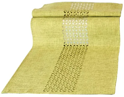 Produktbild von Tischläufer Durchbrochene Ornamente grün 40x90 cm