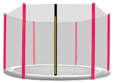 Immagine prodotto di Aga Rete protettiva 250 cm per 6 pali Rete nera / Rosa
