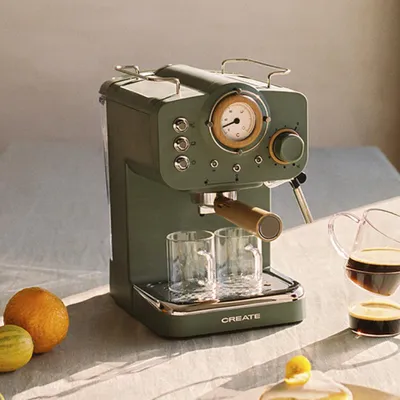 Produktbild von CREATE Thera Retro cob Espressomaschine mattgrün