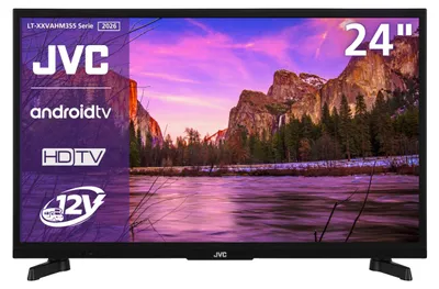 Obrázok produktu pre Televízor JVC LT-24VAHM355, 24 palcov, Android Smart TV, HD rozlíšenie, HDR, trojitý tuner, 12 V (2026)