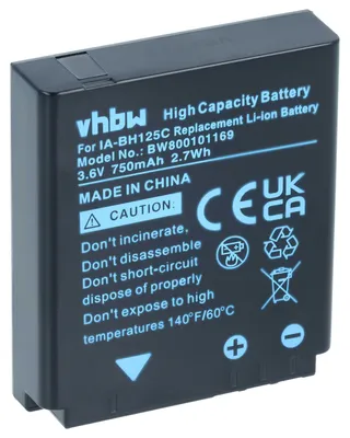Produktbild von vhbw Akku Ersatz für Samsung IA-BH125C für Kamera (750 mAh, 3,6 V, Li-Ion)