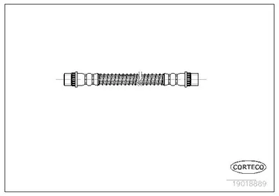 Produktbild von CORTECO 19018889 Bremsschlauch Hinten passend für PEUGEOT 106 II Schrägheck (1A, 1C) 106 I (1A, 1C) für CITROËN SAXO (S0, S1)