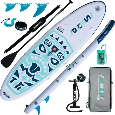 Obrázek produktu pro FunWater - Stand Up Paddle Boards, nafukovací prkna, SUP prkna, surfovací prkna, kompletní příslušenství, 320x83x15cm-TIKI-zelená