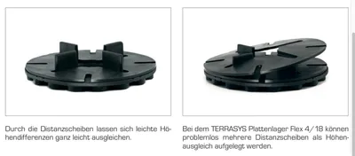 Produktbild von beko TERRASYS Platten-Stelzlager Pads Ø 108 mm  1 Stück