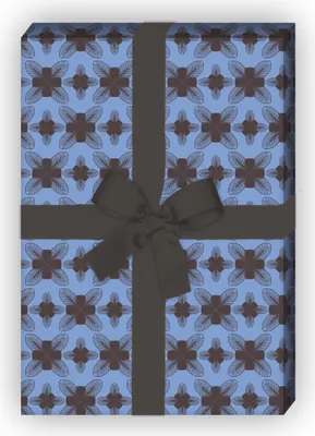 Produktbild von zartes Geschenkpapier Set, Dekorpapier mit Jugendstil Blüten, lila - G8568, 32 x 48cm