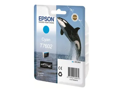 Produktbild von Epson T7602 Cyan, Cyan, 25,9 ml, 1 Stück(e), Einzelpackung