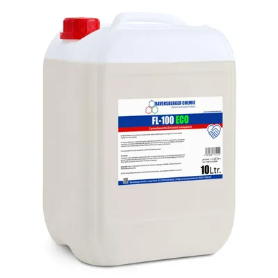 Produktbild von Ravensberger Chemie FL-100 ECO Carnaubawachs Emulsion - 10 Liter Bodenpflege Wachs-Emulsion für Gewerbe- und Industrieböden - Transparent