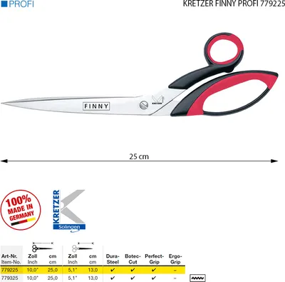 Obrázek produktu pro Nůžky na tapety, fólie KRETZER FINNY PROFI 779225