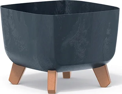 Produktbild von nabbi Kunststoff-Pflanzgefäß auf Beinen DGQL240E 24 cm - Anthrazit