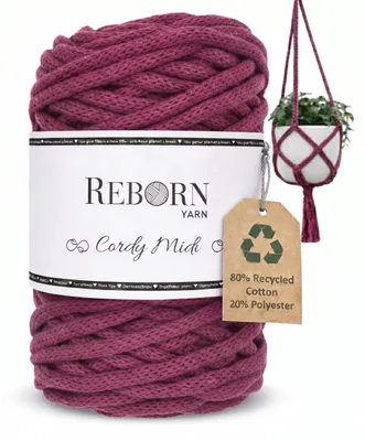 Produktbild von Makramee Garn 4mm Cordy Midi, 250g Baumwollkordel, weich & reißfest 143 Mulled Wine