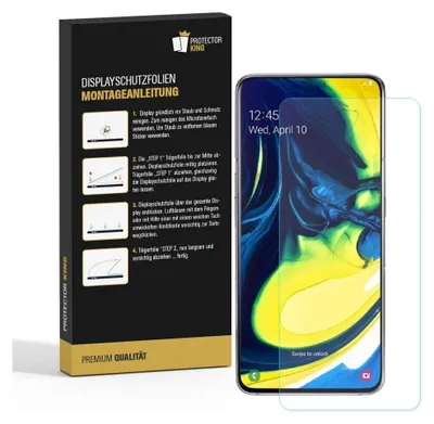 Produktbild von 2x Panzerfolie für Samsung Galaxy A80 ANTI-SCHOCK Displayschutzfolie HD KLAR