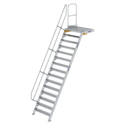 Obrázok produktu pre Hliníkové schodisko s podestou 60° 300415