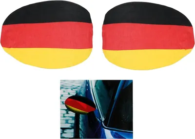 Produktbild von JUNG Fahne 2er Autospiegelbezug Deutschland Fussball WM 2026 Fan, Weltmeisterschaft (Fahne, Flagge, Fan Artikel, Mützen, Auto, Europameisterschaft)