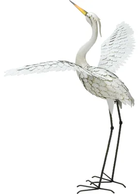 Produktbild von Gartenfigur Kranich aus Metall, 87 cm