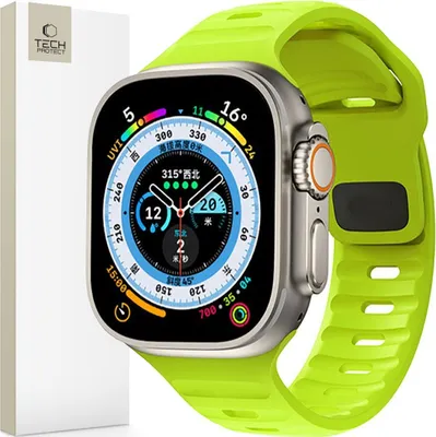 Produktbild von Tech-Protect Iconband Line Apple Watch 4 / 5 / 6 / 7 / 8 / 9 / Se / Ultra 1 / 2 (42 / 44 / 45 / 49 Mm) Limette