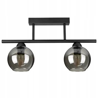 Obrázek produktu pro LUXOLAR stropní svítidlo 2 plameny černé, Led stropní svítidlo E27 60W - Závěsné svítidlo do obývacího pokoje, kuchyně