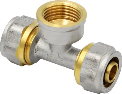 Produktbild von Pipetec Klemmring Schraubfitting T-Stück 16x2 mm 1/2 Zoll IG Aluverbundrohr