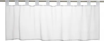 Immagine prodotto di Elbersdrucke tenda bistro Basic 00 bianco con passanti trasparente 48x140 cm tenda per finestra cucina privacy schermo finestra