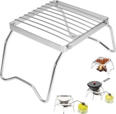 Produktbild von Edelstahl Grillkorb, Grillrost, Grillnetz, faltbar, vertikal, tragbar