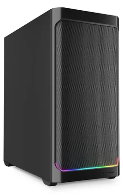 Obrázek produktu pro Sharkoon AK4 RGB STRIP, Midi Tower, PC, Černá, ATX, Micro ATX, Mini-ITX, Kov, Více