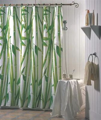 Obrázok produktu pre MSV Protiplesňový sprchový záves - antibakteriálny, umývateľný, vodotesný - polyester, "Bambus" 180x200cm