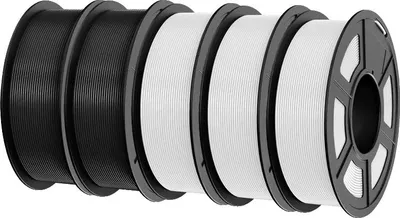 Image de filament pour imprimante 3D, matériau PLA robuste, haute compatibilité, PLAplus 2.0 2BK 3WT