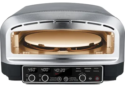 Produktbild von Wilfa Crust, 1 Pizza/Pizzen, Edelstahl, Schwarz, 33 cm, Digital, 450 °C, 100 - 450 °C
