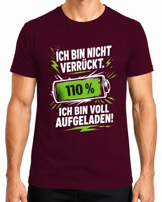 Productafbeelding van Ik ben niet gek, ik ben een statement. Sarcasme. Heren T-shirt, bordeauxrood, maat M