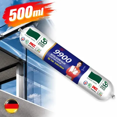 Productafbeelding van 9900 Siliconenlijm, kit, waterdicht, neutraal uithardend, 500ml, transparant