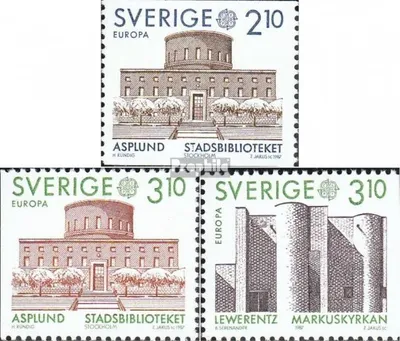 Produktbild von Briefmarken Schweden 1987 Mi 1428-1430 (kompl.Ausg.) postfrisch Europamarken