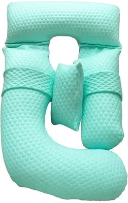 Produktbild von Unyqoos® Ergonomisch verstellbares Schwangerschaftskissen – Komfort für Schlaf & Stillzeit, atmungsaktiv, hautfreundlich, waschbar